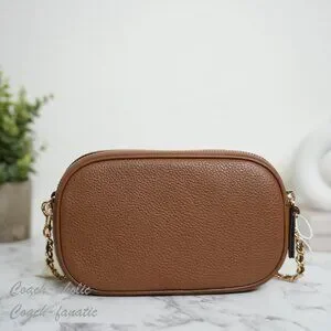 新作★TORY BURCH★BRITTEN CAMERA BAG 157733 Tory Burch BRITTEN Brown Pebbled Leather Camera Bag